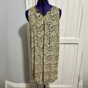 Michael Kors Daisy Floral Yellow Dress Sz S Small